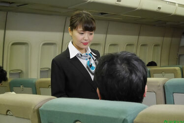 stewardess oral job. Photo #5